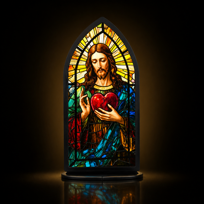 Vidriera Sagrada — Decoración Cristiana para el Hogar