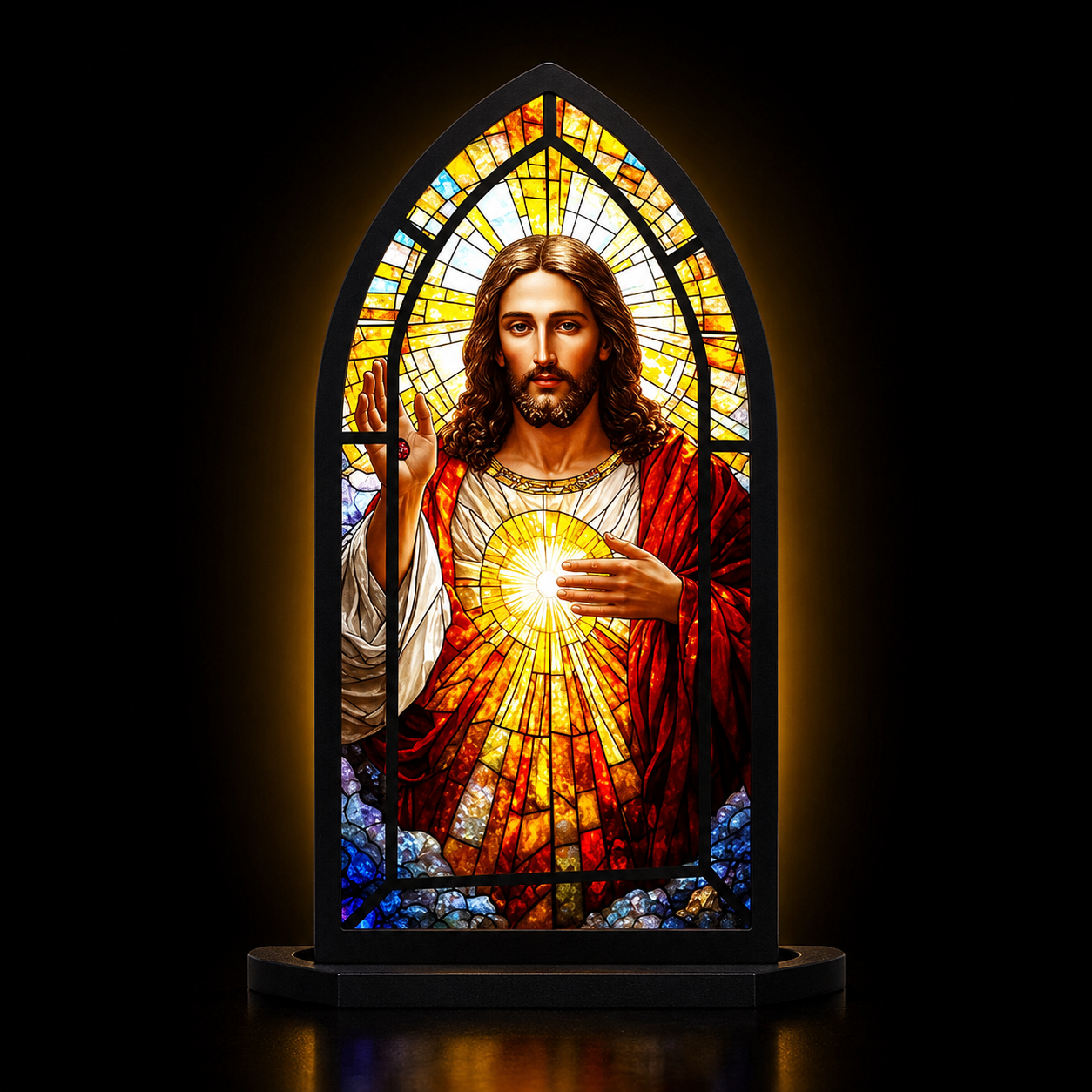 Vidriera Sagrada — Decoración Cristiana para el Hogar