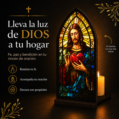 Vidriera Sagrada — Decoración Cristiana para el Hogar