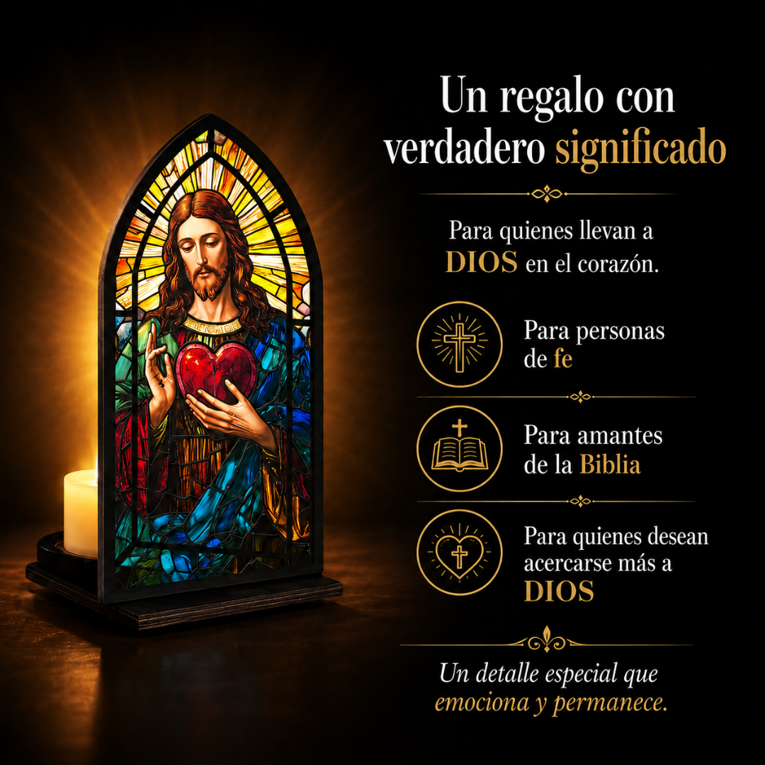Vidriera Sagrada — Decoración Cristiana para el Hogar