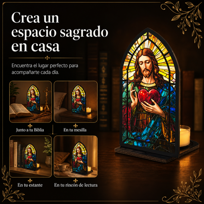Vidriera Sagrada — Decoración Cristiana para el Hogar