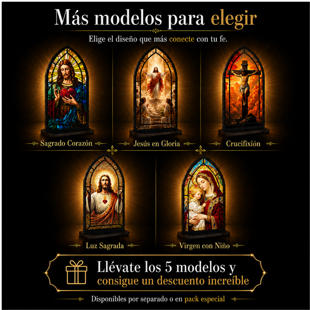 Vidriera Sagrada — Decoración Cristiana para el Hogar